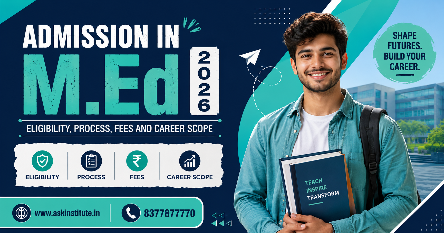 M.Ed Admission 2026 Guide: Eligibility, Fees, Admission Steps &amp; Future Career Prospects